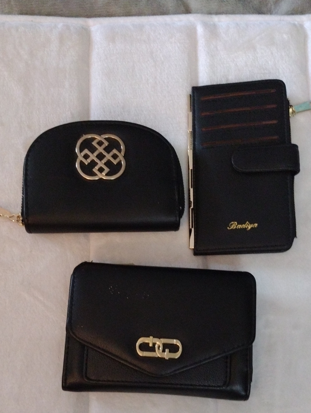 Black Wallet/Card Holders Set Of Three